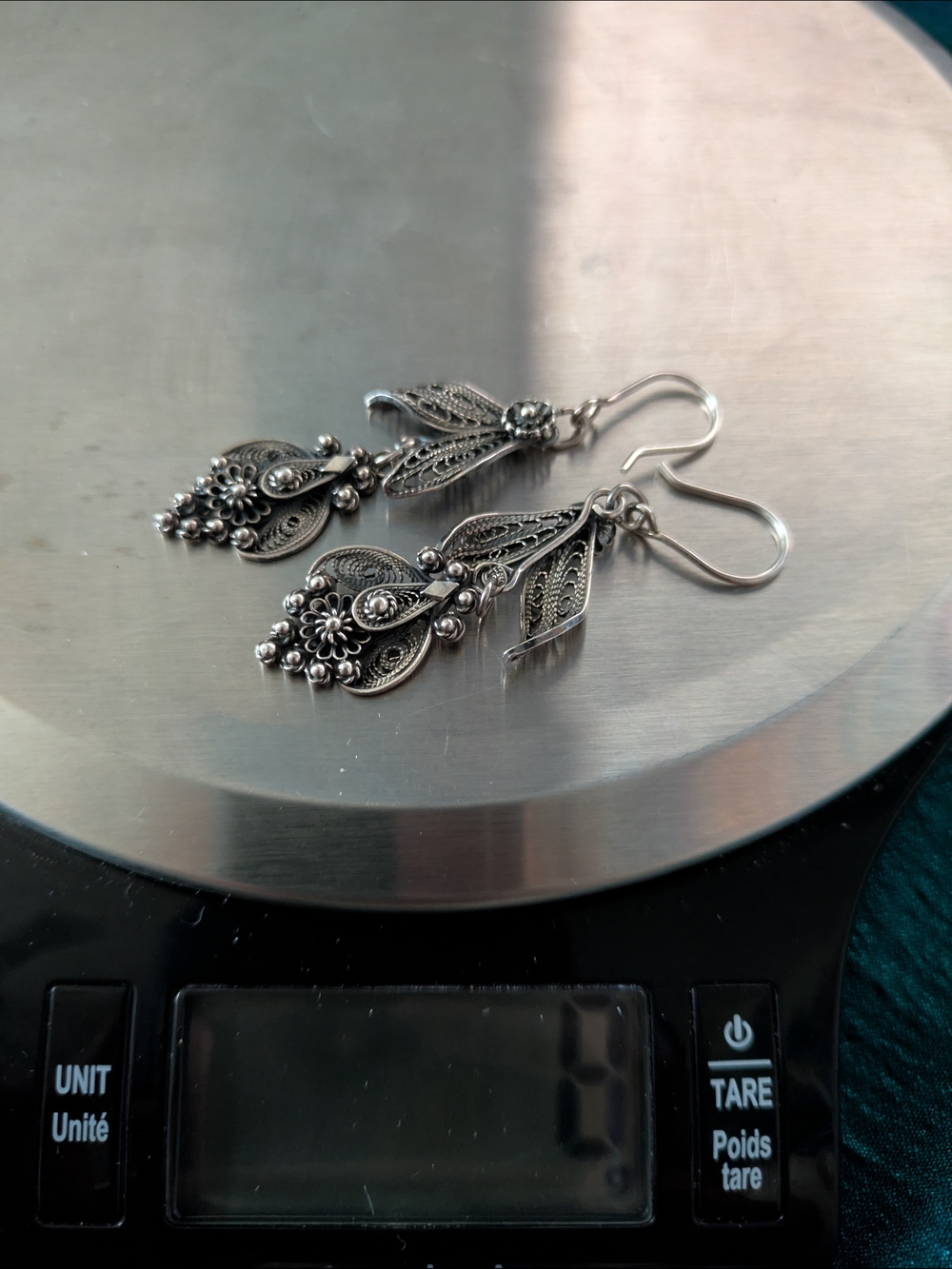 Sterling Silver Filigree Drop Earrings - Silver - Picture 8 of 8